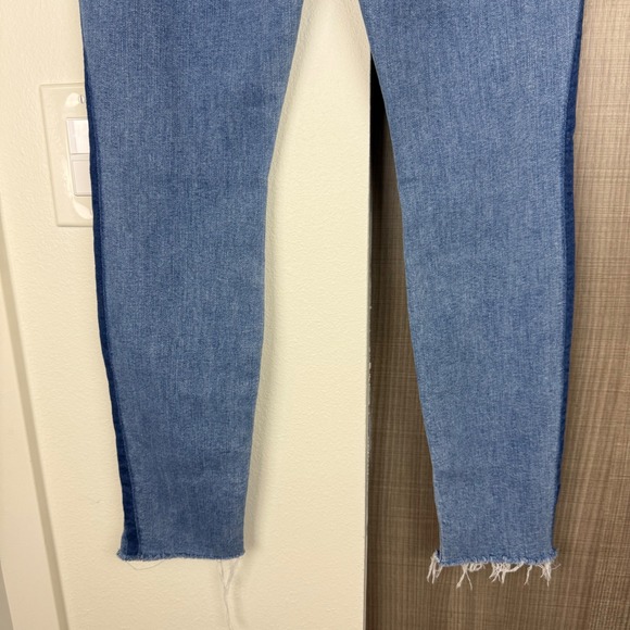 Mother Stunner Zip Ankle Step Fray Jeans Light Kitty Racer - Picture 10 of 13